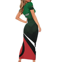 Kenya Rugby Custom Short Sleeve Bodycon Dress Go Simbas - Wonder Print Shop