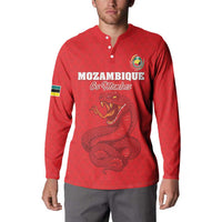 Custom Mozambique Football Button Sweatshirt Come On Os Mambas - Wonder Print Shop