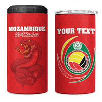 Custom Mozambique Football 4 in 1 Can Cooler Tumbler Come On Os Mambas - Wonder Print Shop
