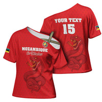 Custom Mozambique Football Cross Shoulder Shirt Come On Os Mambas - Wonder Print Shop