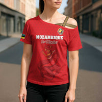 Custom Mozambique Football Cross Shoulder Shirt Come On Os Mambas - Wonder Print Shop