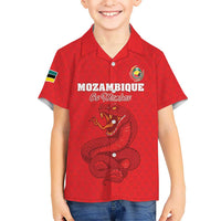 Custom Mozambique Football Family Matching Long Sleeve Bodycon Dress and Hawaiian Shirt Come On Os Mambas - Wonder Print Shop