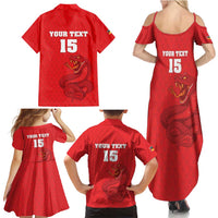 Custom Mozambique Football Family Matching Summer Maxi Dress and Hawaiian Shirt Come On Os Mambas - Wonder Print Shop