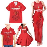 Custom Mozambique Football Family Matching Tank Maxi Dress and Hawaiian Shirt Come On Os Mambas - Wonder Print Shop