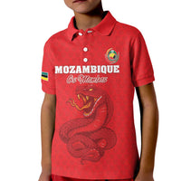 Custom Mozambique Football Kid Polo Shirt Come On Os Mambas - Wonder Print Shop
