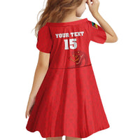 Custom Mozambique Football Kid Short Sleeve Dress Come On Os Mambas - Wonder Print Shop