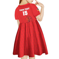 Custom Mozambique Football Kid Short Sleeve Dress Come On Os Mambas - Wonder Print Shop