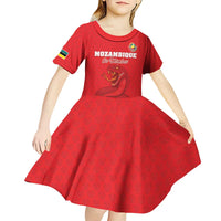 Custom Mozambique Football Kid Short Sleeve Dress Come On Os Mambas - Wonder Print Shop