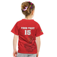 Custom Mozambique Football Kid T Shirt Come On Os Mambas - Wonder Print Shop