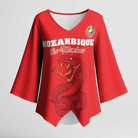 Custom Mozambique Football Kimono Sleeve Blouse Come On Os Mambas - Wonder Print Shop