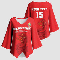 Custom Mozambique Football Kimono Sleeve Blouse Come On Os Mambas - Wonder Print Shop