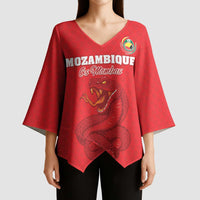 Custom Mozambique Football Kimono Sleeve Blouse Come On Os Mambas - Wonder Print Shop