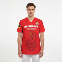 Custom Mozambique Football Scrub Top Come On Os Mambas - Wonder Print Shop