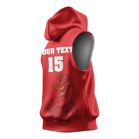 Custom Mozambique Football Sleeveless Hoodie Come On Os Mambas - Wonder Print Shop