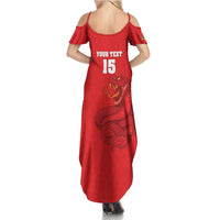 Custom Mozambique Football Summer Maxi Dress Come On Os Mambas - Wonder Print Shop