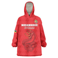 Custom Mozambique Football Wearable Blanket Hoodie Come On Os Mambas - Wonder Print Shop