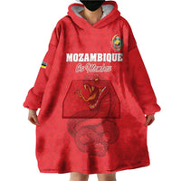 Custom Mozambique Football Wearable Blanket Hoodie Come On Os Mambas - Wonder Print Shop