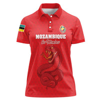 Custom Mozambique Football Women Polo Shirt Come On Os Mambas - Wonder Print Shop