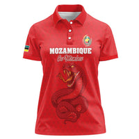 Custom Mozambique Football Women Polo Shirt Come On Os Mambas - Wonder Print Shop
