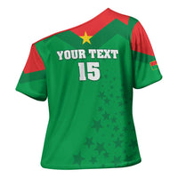Custom Burkina Faso Football Cross Shoulder Shirt Go Champions Les Etalons - Wonder Print Shop
