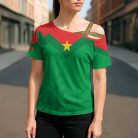 Custom Burkina Faso Football Cross Shoulder Shirt Go Champions Les Etalons - Wonder Print Shop