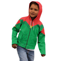 Custom Burkina Faso Football Kid Hoodie Go Champions Les Etalons - Wonder Print Shop