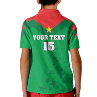 Custom Burkina Faso Football Kid Polo Shirt Go Champions Les Etalons - Wonder Print Shop
