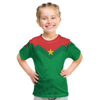 Custom Burkina Faso Football Kid T Shirt Go Champions Les Etalons - Wonder Print Shop