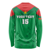 Custom Burkina Faso Football Long Sleeve Shirt Go Champions Les Etalons - Wonder Print Shop