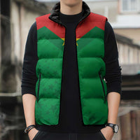 Custom Burkina Faso Football Sleeveless Puffer Jacket Go Champions Les Etalons - Wonder Print Shop