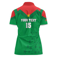 Custom Burkina Faso Football Women Polo Shirt Go Champions Les Etalons - Wonder Print Shop