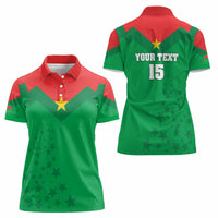 Custom Burkina Faso Football Women Polo Shirt Go Champions Les Etalons - Wonder Print Shop