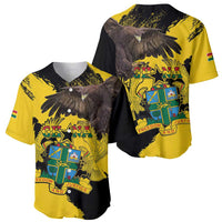 Ghana Eagle Baseball Jersey Coat Of Arms - Grunge Style