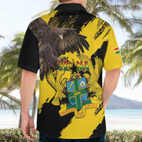 Ghana Eagle Hawaiian Shirt Coat Of Arms - Grunge Style