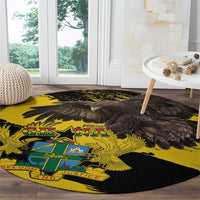 Ghana Eagle Round Carpet Coat Of Arms - Grunge Style - Wonder Print Shop