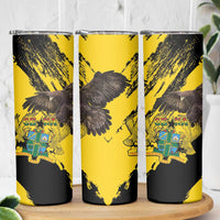 Ghana Eagle Skinny Tumbler Coat Of Arms - Grunge Style - Wonder Print Shop