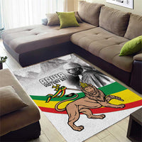 Adwa Victory Day Area Rug Menelik II and Mount Soloda - Lion Of Judah