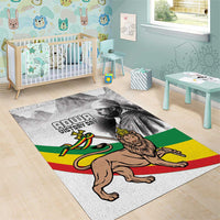 Adwa Victory Day Area Rug Menelik II and Mount Soloda - Lion Of Judah