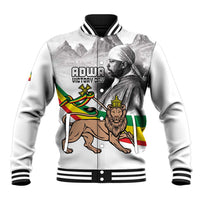 Adwa Victory Day Baseball Jacket Menelik II and Mount Soloda - Lion Of Judah