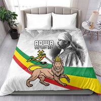 Adwa Victory Day Bedding Set Menelik II and Mount Soloda - Lion Of Judah
