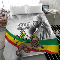 Adwa Victory Day Bedding Set Menelik II and Mount Soloda - Lion Of Judah