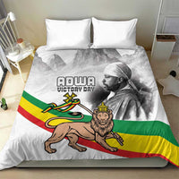 Adwa Victory Day Bedding Set Menelik II and Mount Soloda - Lion Of Judah
