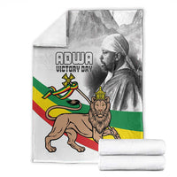 Adwa Victory Day Blanket Menelik II and Mount Soloda - Lion Of Judah