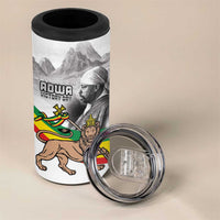 Adwa Victory Day 4 in 1 Can Cooler Tumbler Menelik II and Mount Soloda - Lion Of Judah LT15