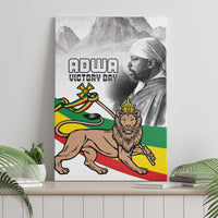 Adwa Victory Day Canvas Wall Art Menelik II and Mount Soloda - Lion Of Judah