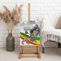 Adwa Victory Day Canvas Wall Art Menelik II and Mount Soloda - Lion Of Judah