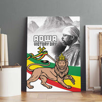 Adwa Victory Day Canvas Wall Art Menelik II and Mount Soloda - Lion Of Judah