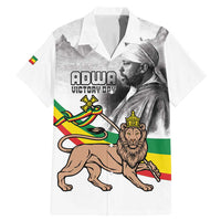 Adwa Victory Day Family Matching Mermaid Dress and Hawaiian Shirt Menelik II and Mount Soloda - Lion Of Judah