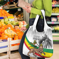 Adwa Victory Day Grocery Bag Menelik II and Mount Soloda - Lion Of Judah