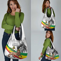 Adwa Victory Day Grocery Bag Menelik II and Mount Soloda - Lion Of Judah